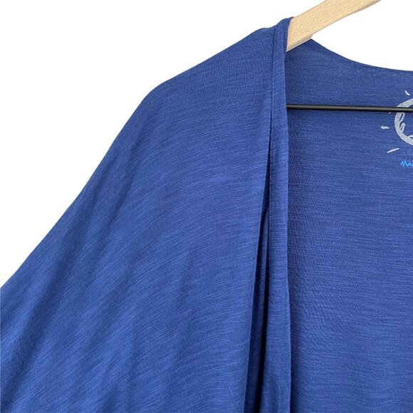 Blue Life navy blue cocoon dolman open front long sleeve jacket cardigan small - Picture 6 of 10